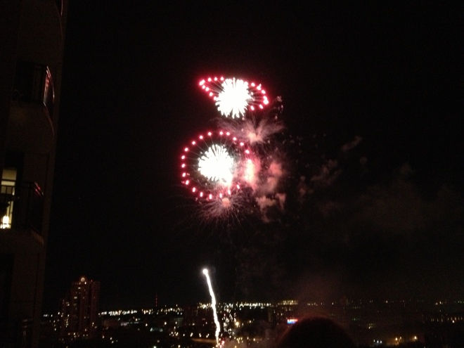 July 4th fireworks in Minneapolis, Minnesota